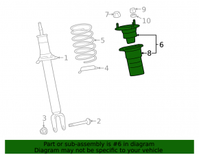 Front shock absorber support right Lexus LS460 07-12 rwd