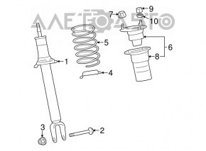Front shock absorber support right Lexus LS460 07-12 rwd