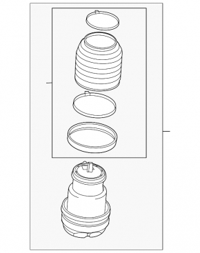 Rear right air spring for Audi A6 04-11