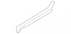 Hood-wing seal, center left, Audi A6 C8 19-25
