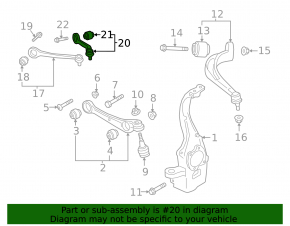 Upper control arm, front right, rear, Audi E-Tron 19-23