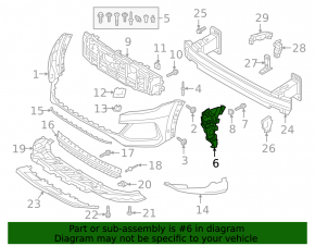 Front bumper bracket left Audi Q8 19-23 large