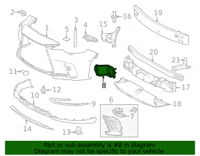 Right fog light bracket for Lexus RX350 RX500h 23-26 Japan-built, F Sport