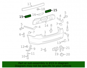 Rear bumper bracket left Lexus ES350 07-12