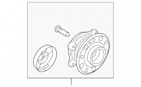 Front left hub Hyundai Ioniq 5 22-24 RWD