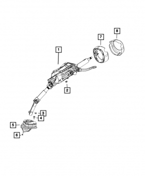 Steering column with cardan shaft Chrysler Pacifica 17-