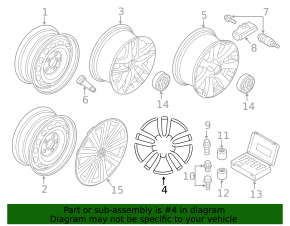 Set of 4 R16 wheels for VW Tiguan 2009-2017, type 1