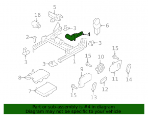Motor for adjusting the passenger seat cushion Audi Q5 8R 09-17 rear