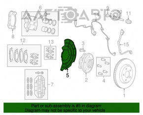 Brake disc cover front left Jeep Grand Cherokee WK2 12-21 for br4, for BREMBO