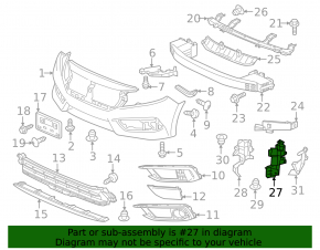 Front bumper deflector left Honda Civic X FC 19-21 2.0 large