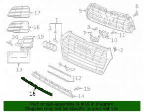 Audi Q5 80A 18-20 S-line lower grille trim
