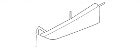 Hyundai Sonata 20-23 black center console trim, upper left rear side