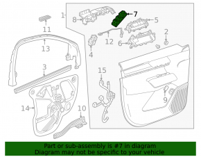 Front left window lift control Chevrolet Equinox EV 24-26