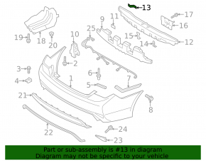 Left rear bumper mount for Hyundai Sonata 11-15 on the amplifier