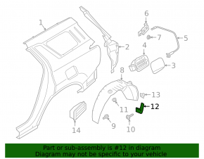 Rear left mudguard for Hyundai Palisade 20-25