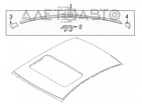Roof lining right Kia Forte 4d 14-18
