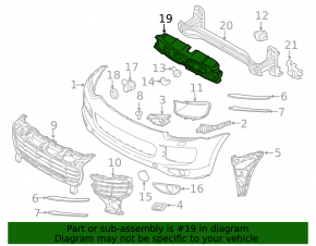 Front bumper absorber Porsche Cayenne 958 15-18
