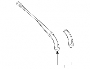 Left wiper arm Mercedes C-class W205 15-21