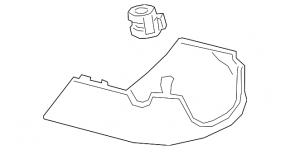 Mazda 3 19-24 steering column trim, lower part, black, without speaker