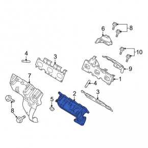 Exhaust manifold front Ford Explorer 13-19 sport