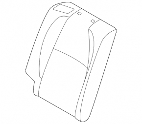 Mazda CX-30 20-23 right rear seat backrest, black cloth, 2nd row