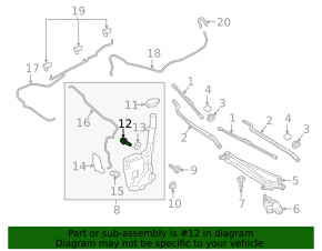 Ford Edge Washer Fluid Level Sensor 15-