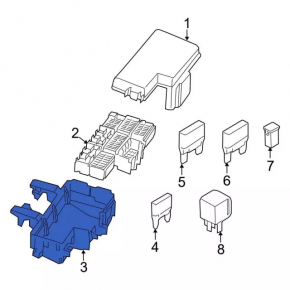 Ford Mustang mk6 18-20 underhood fuse box housing