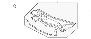 Windscreen wiper grille plastic left Mazda CX-5 17-