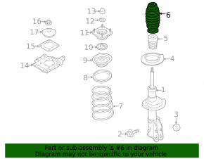 Mazda CX-7 06-12 front shock absorber boot