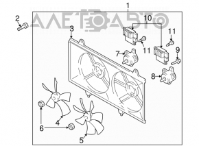 Left cooling fan computer for Mazda CX-7 06-12