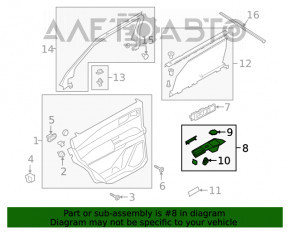 Window lifter control with trim rear right Ford Explorer 20-