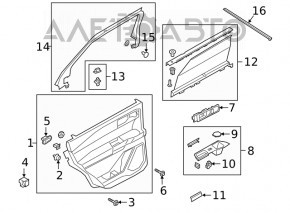 Window lifter control with trim rear right Ford Explorer 20-