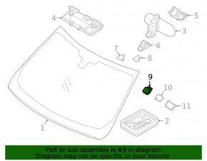 Rain sensor for Land Rover Range Rover Velar 18-20 under the projection