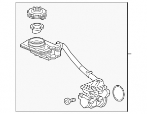 Master brake cylinder with reservoir Honda CRV 17-19 with cover