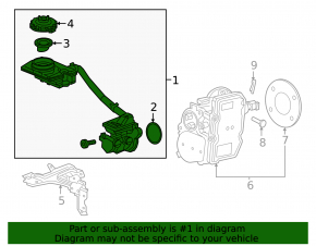 Honda CRV 17-19 brake master cylinder without reservoir