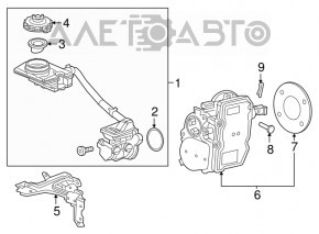 Honda CRV 17-19 brake master cylinder without reservoir