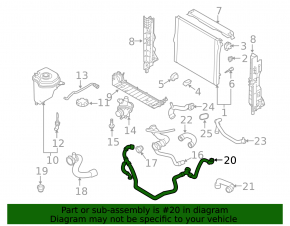 Cooling system hose BMW X5 E70 07-13 3.0t