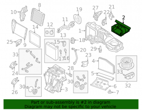 Heater housing upper part Audi Q3 8U 15-18