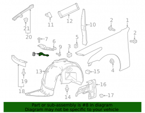 Front Left Lower Fender Bracket Cadillac CTS 14-19