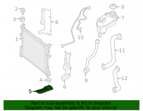 Radiator bracket lower left Mercedes CLA 250 14-19