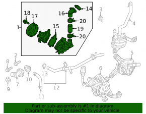 Water pump with thermostat housing assembly Kia Niro 23- HEV, PHEV
