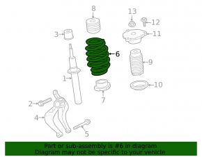 Front left spring Volvo XC90 16-17