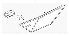 Left wing turn signal Honda Civic X FC 16-21