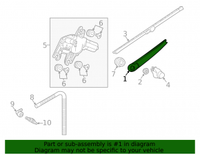 Rear wiper arm VW Atlas 18-