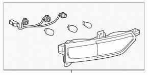 Rear bumper light left Chevrolet Bolt 17-21