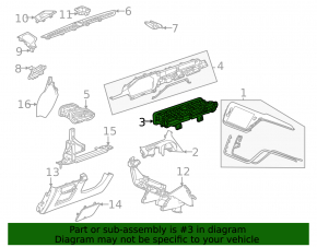 Front panel air duct deflector central Chevrolet Bolt EV 22-23