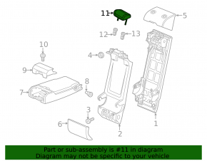 Headrest 2 row center Audi A6 C8 19-25 light brown leather