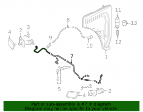 Headlight washer hose for Audi Q7 16-19 for night vision