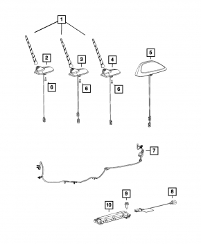 Antenna socket Jeep Cherokee KL 14-15