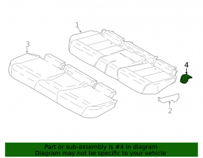 Isofix center right lining for BMW X3 G01 18-21 black